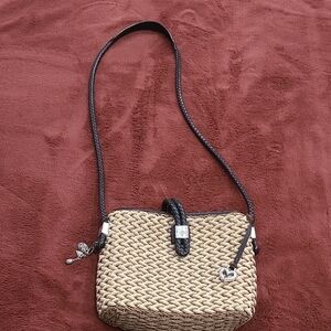 Brighton Tan and Brown Crossbody Bag with Woven Texture
